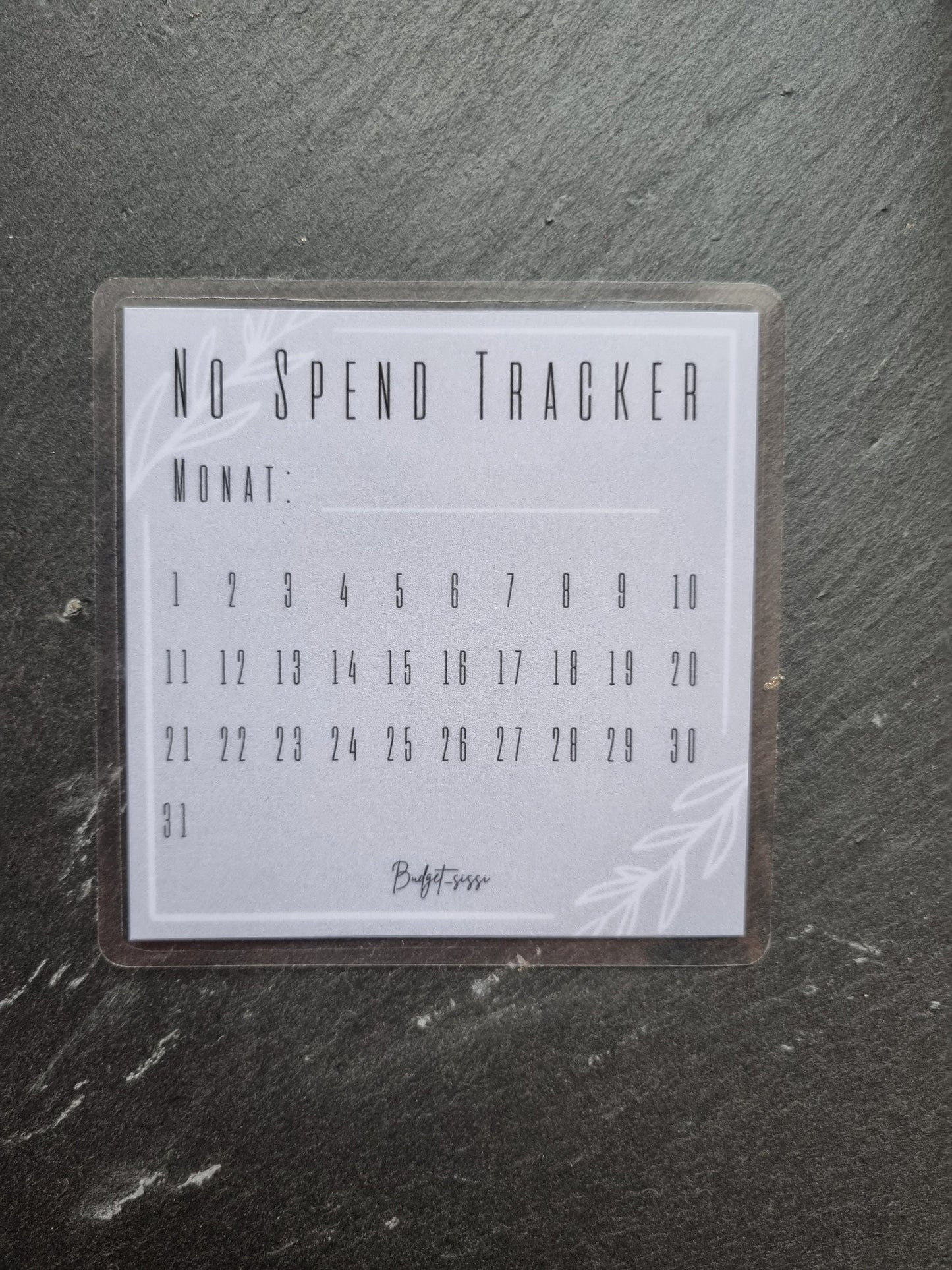 No Spend Tracker/monatliche Übersicht/No Spend/Umschlagmethode/foliert