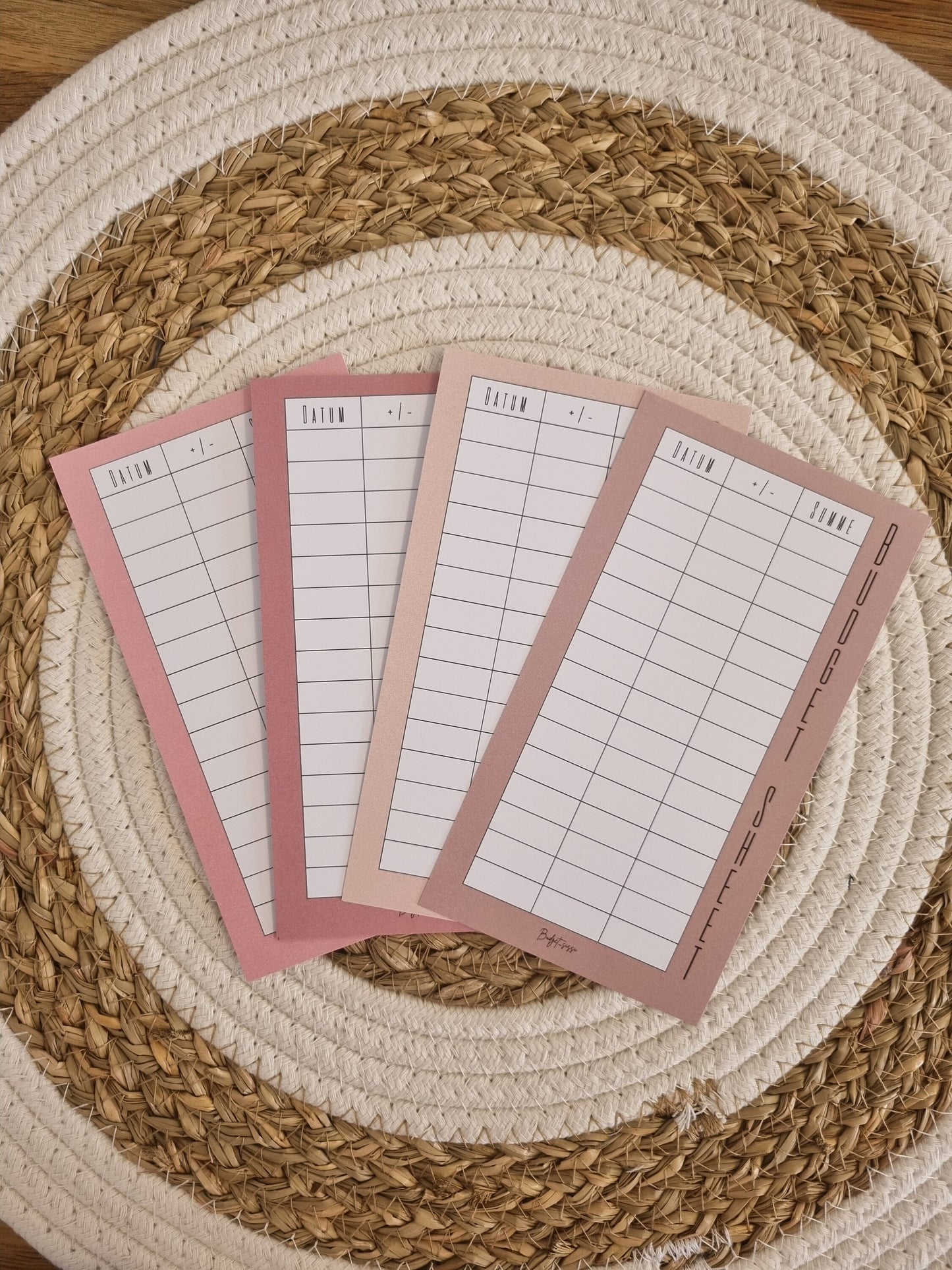 Budget Sheet 6er Set