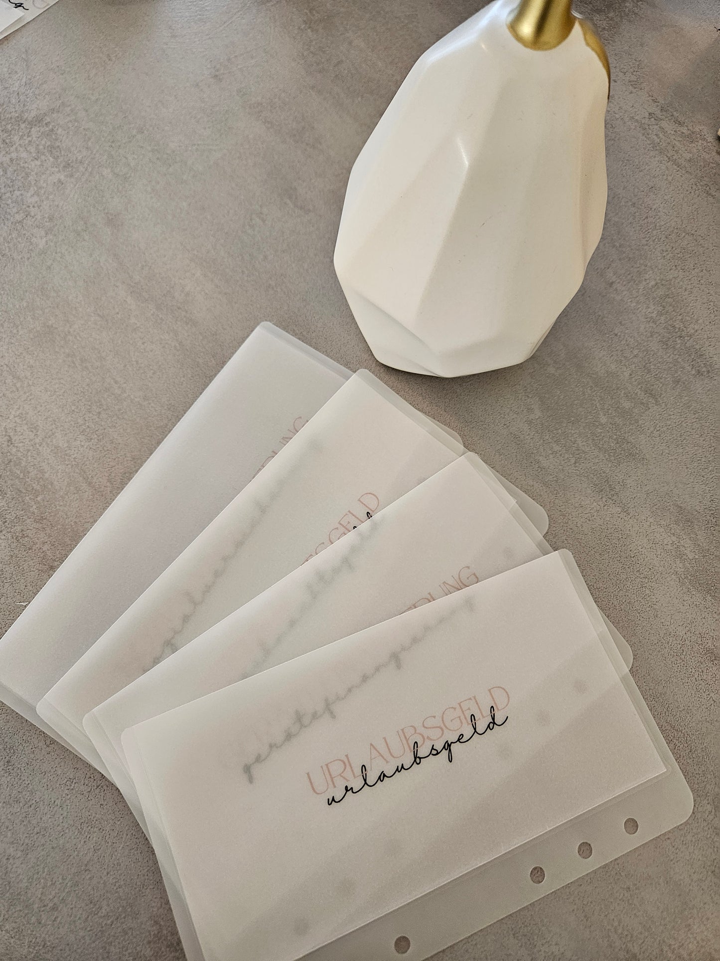 Geldumschläge matt transparent "Retro"