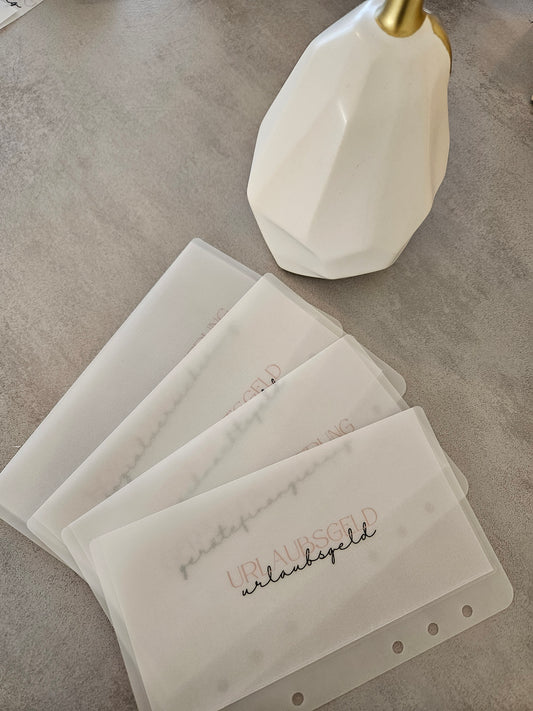 Geldumschläge matt transparent "Retro"