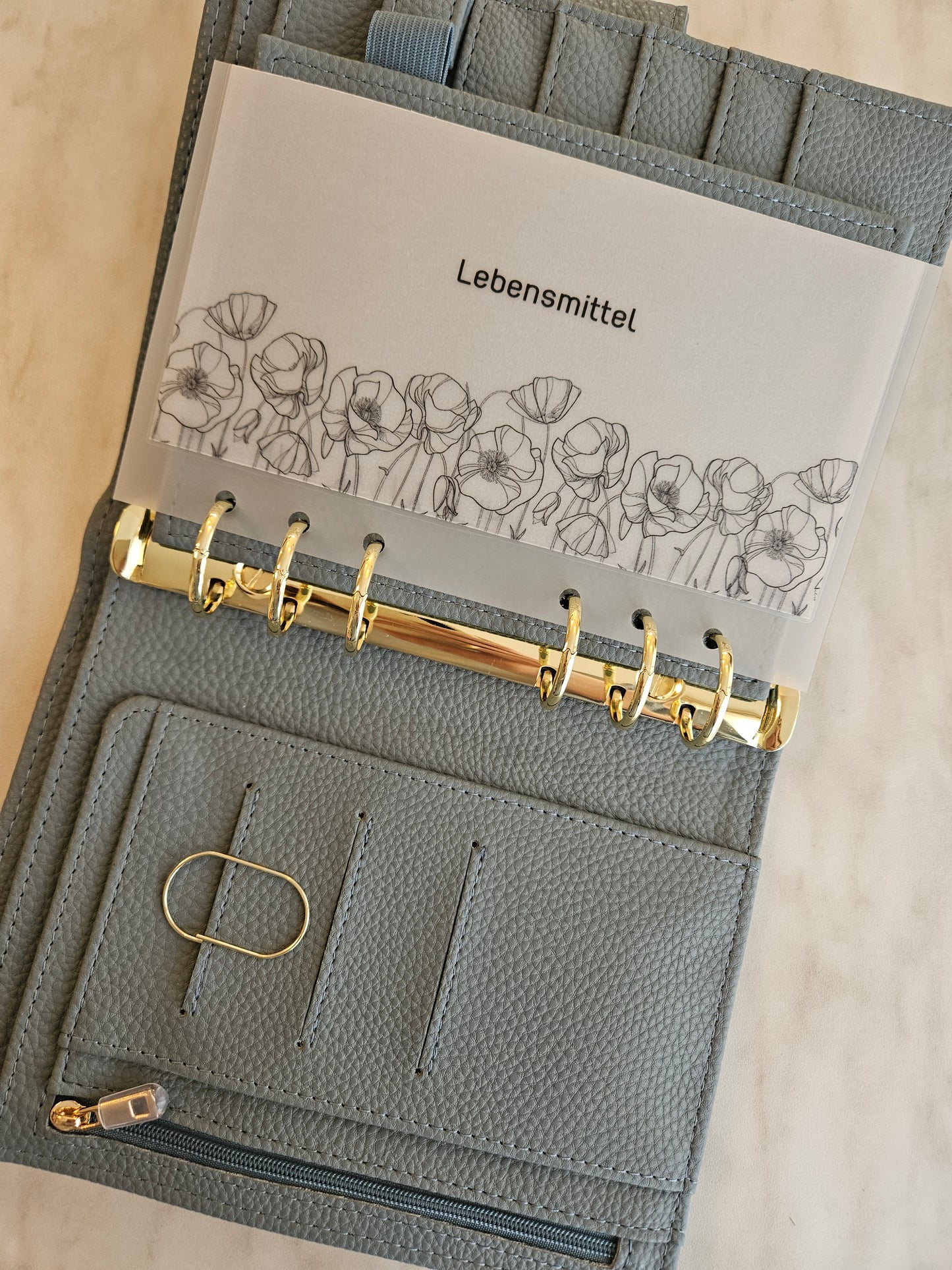 Geldumschläge matt transparent "black Flower"