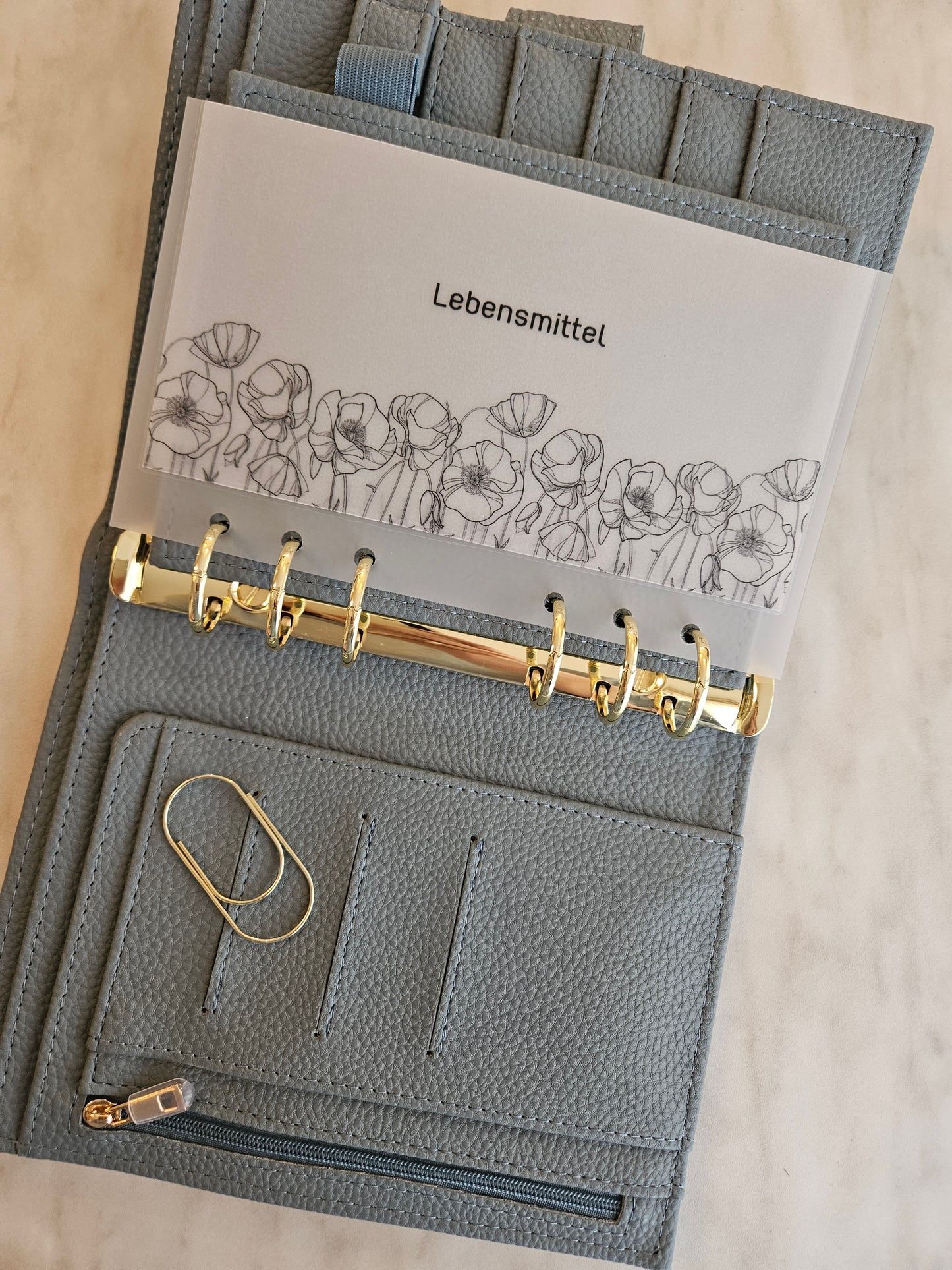 Geldumschläge matt transparent "black Flower"