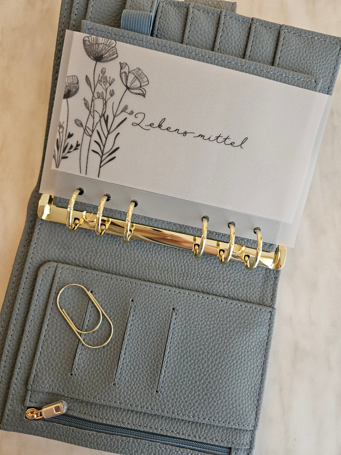 Geldumschläge matt transparent "black Flower"