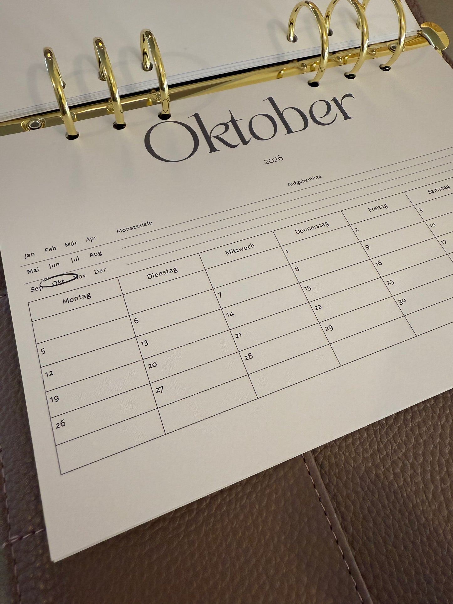 Kalender 2026 (datiert)