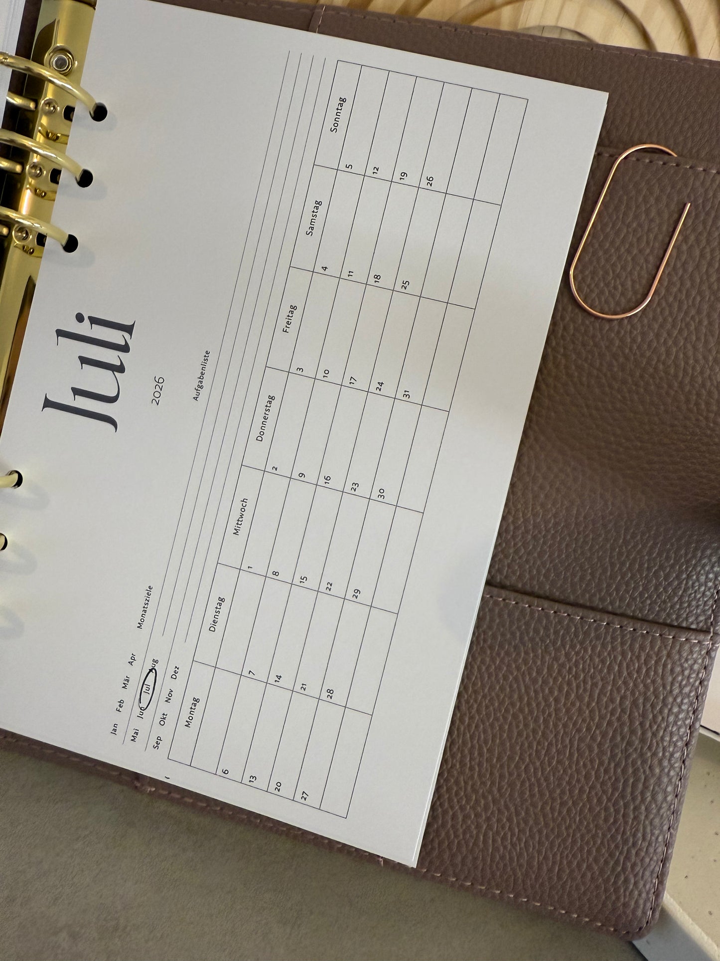 Kalender 2026 (datiert)