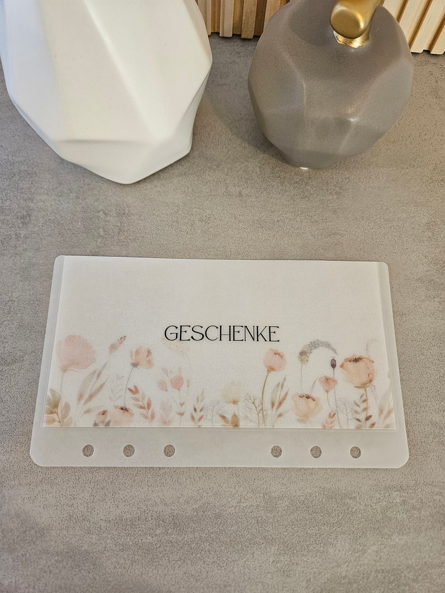 Geldumschläge matt transparent "Floral"
