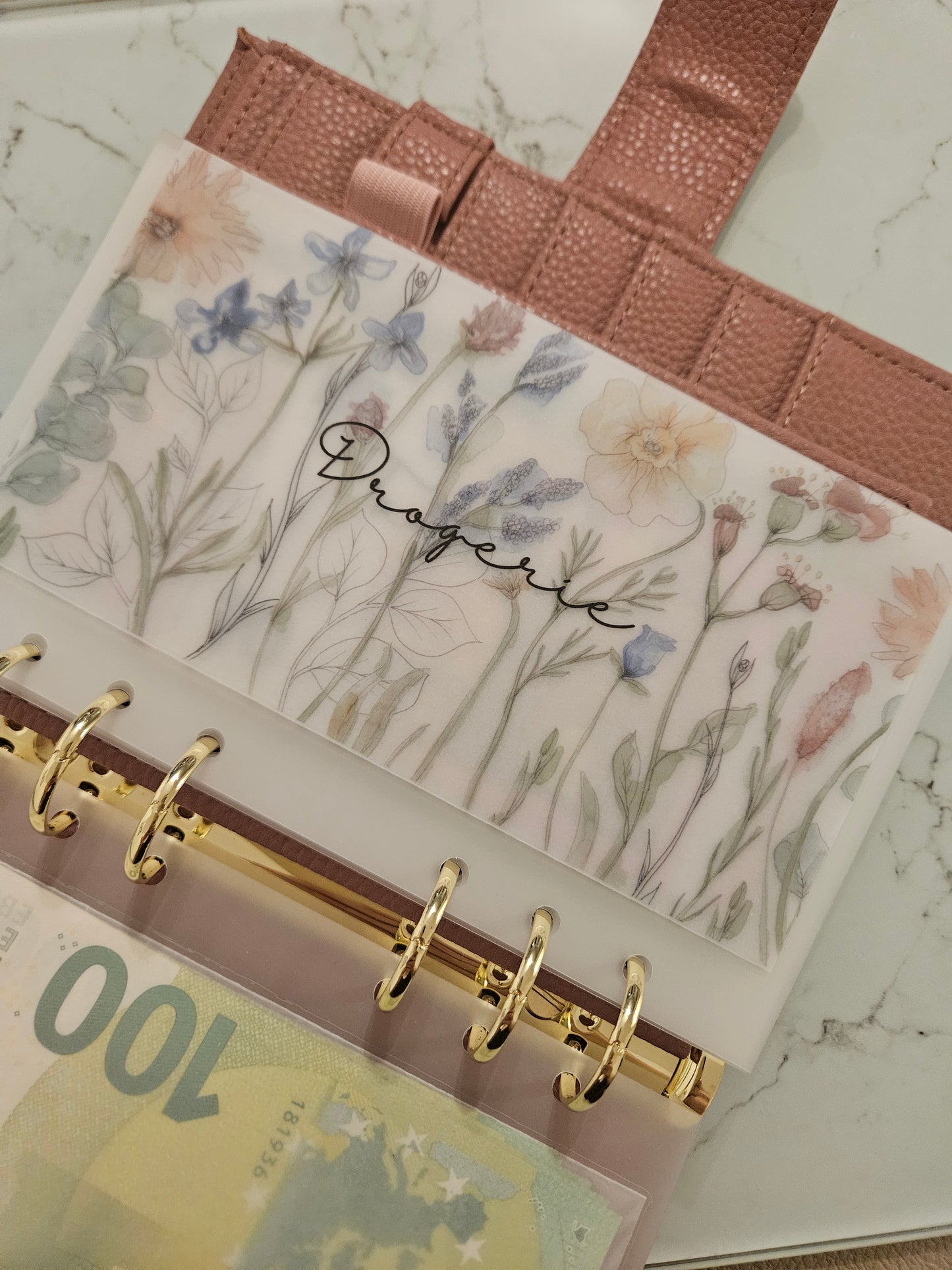 Geldumschläge matt transparent "Floral"