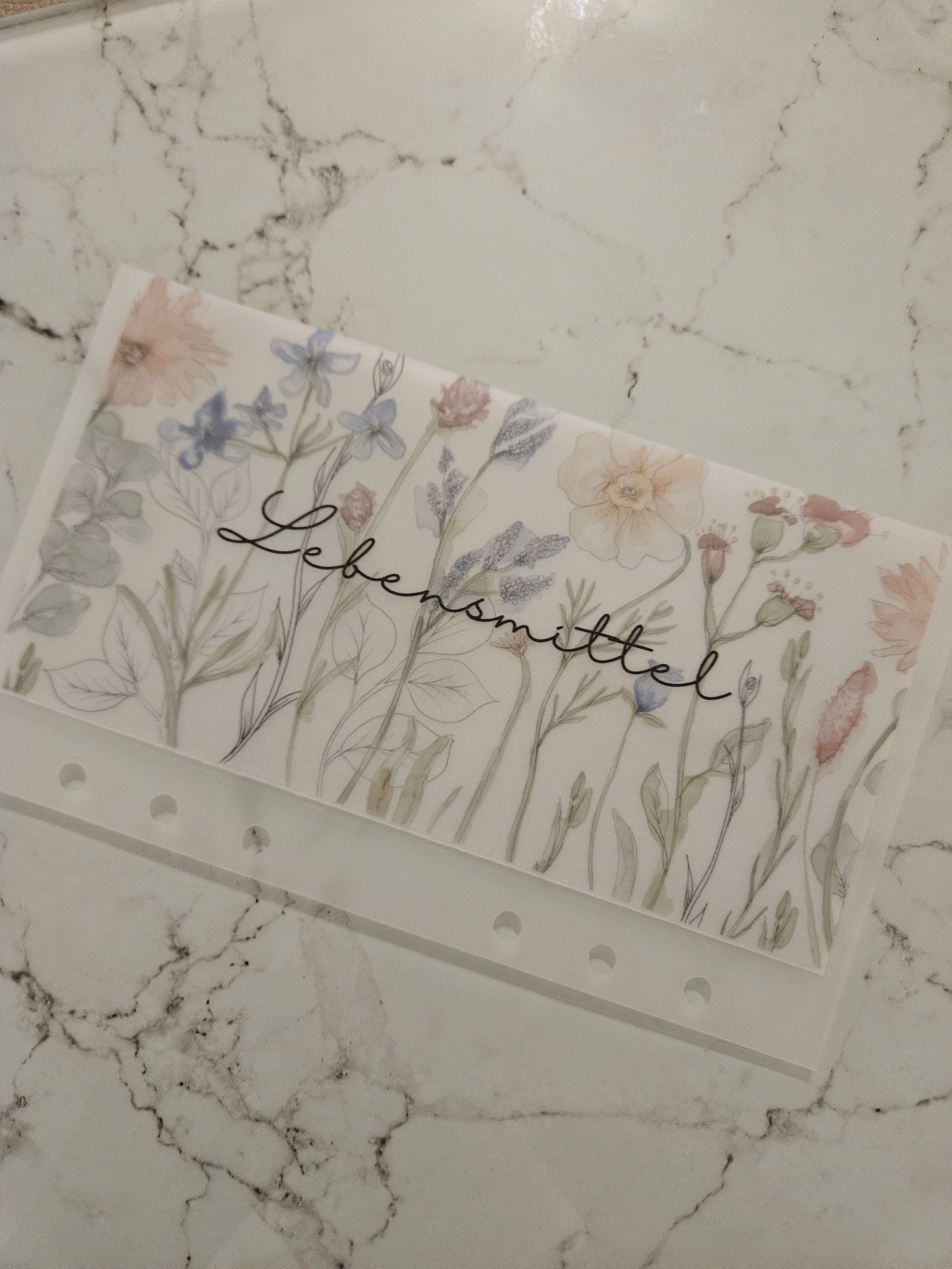 Geldumschläge matt transparent "Floral"