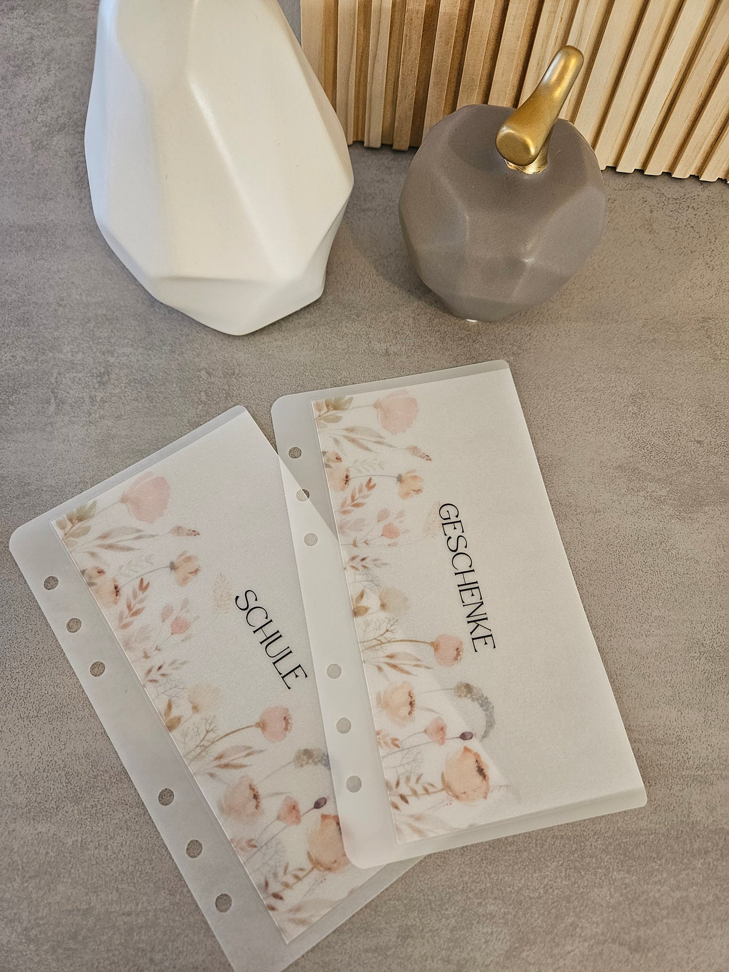 Geldumschläge matt transparent "Floral"