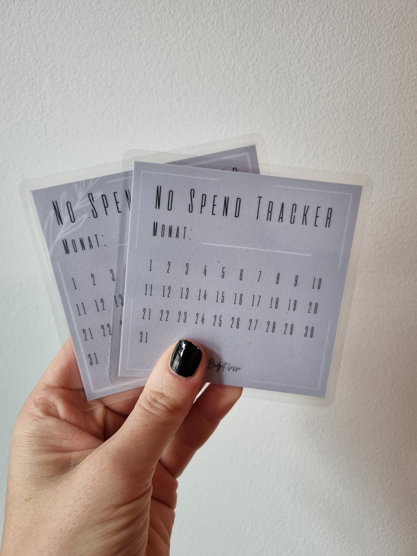 No Spend Tracker/monatliche Übersicht/No Spend/Umschlagmethode/foliert