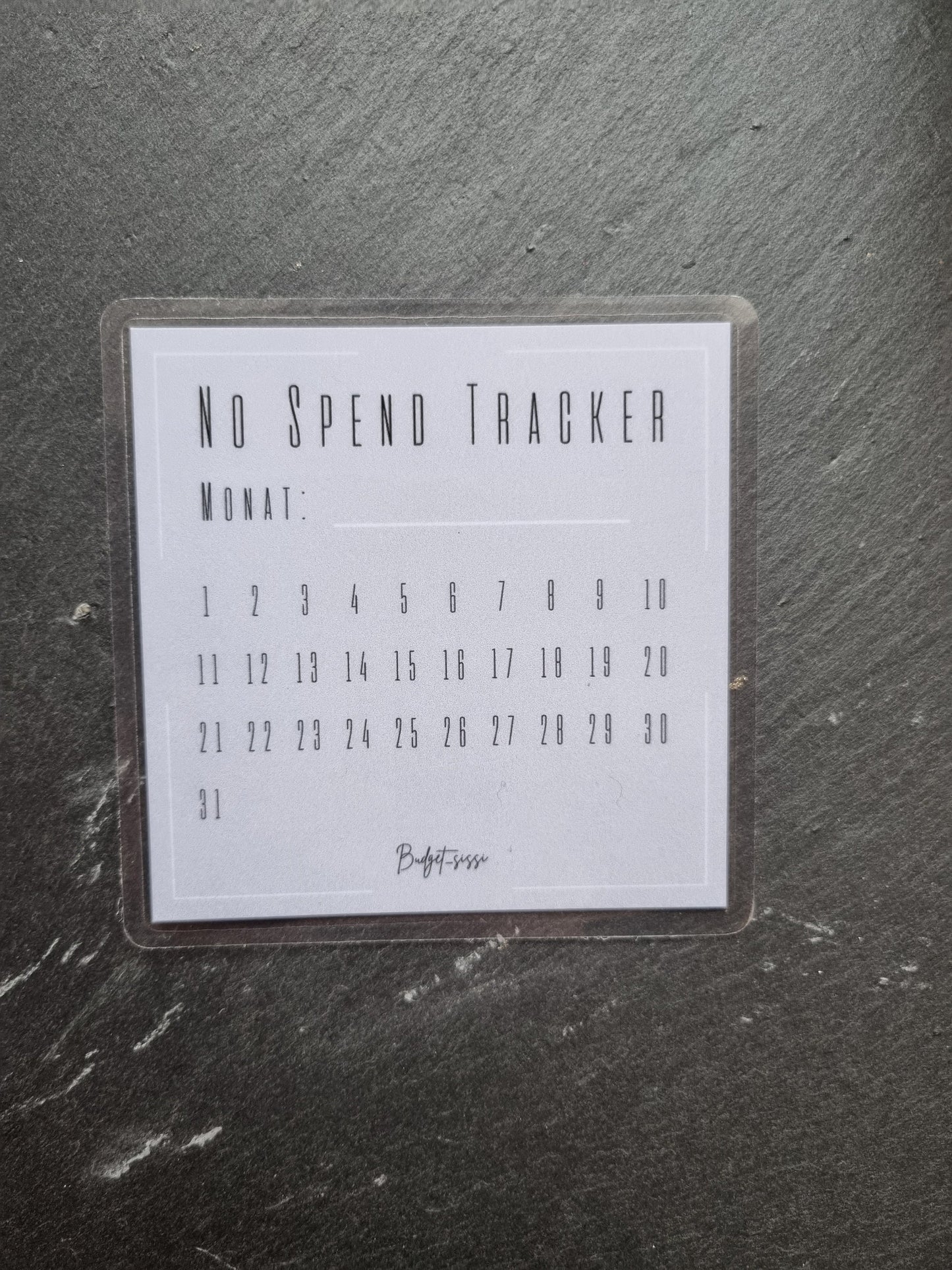 No Spend Tracker/monatliche Übersicht/No Spend/Umschlagmethode/foliert