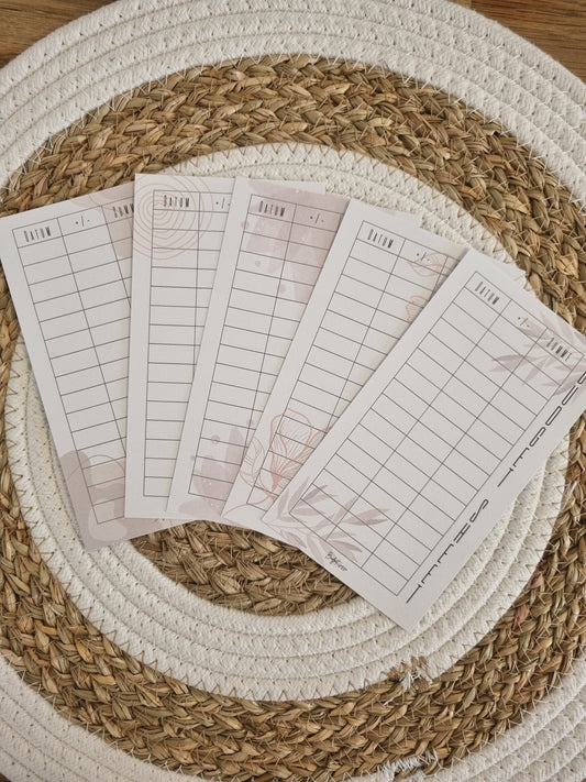 Budget Sheet 6er Set