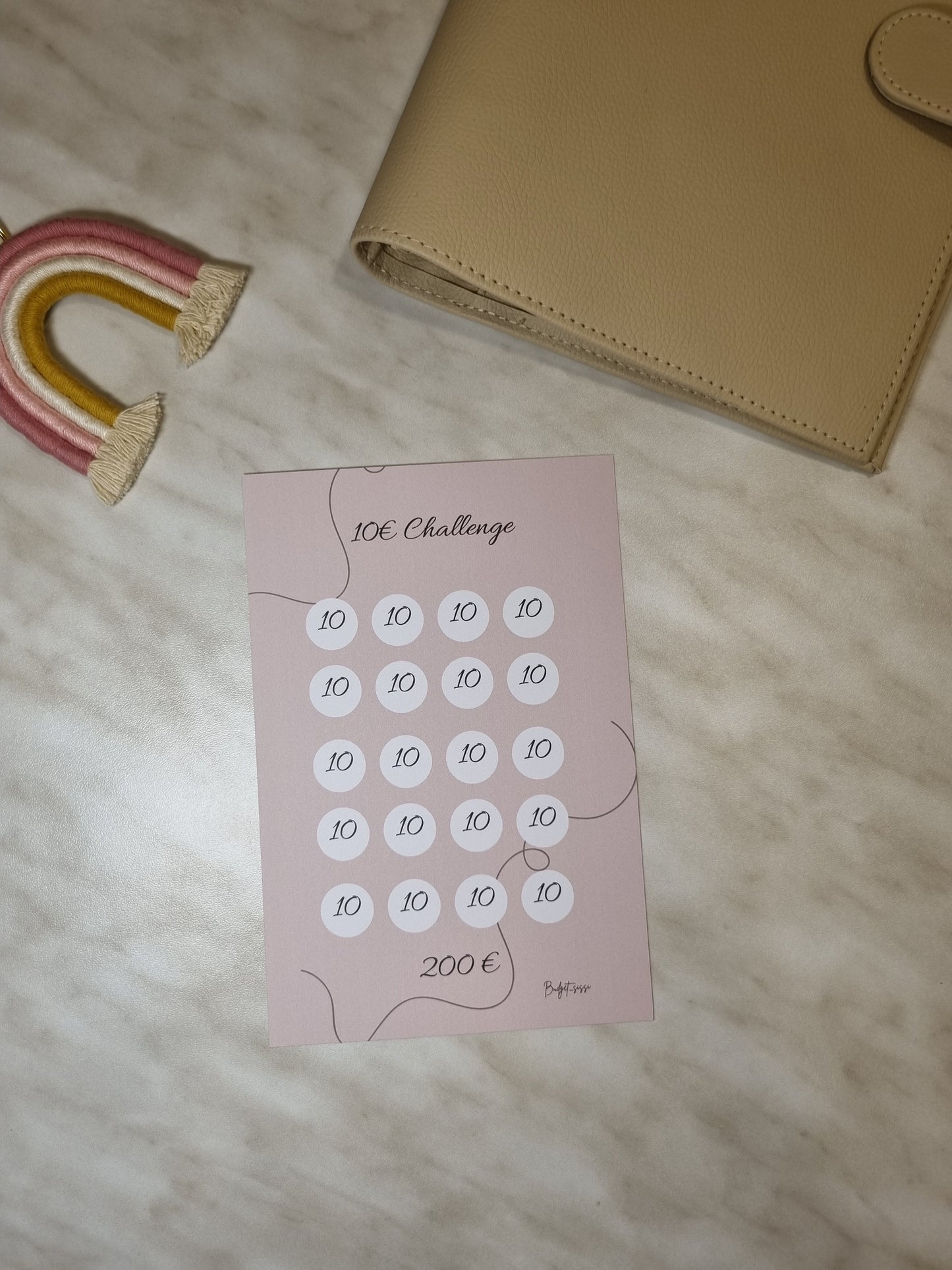 A5 Challenges/Herzenswunsch/Notgroschen/5Euro/10Euro/12Monate/Wohnträume