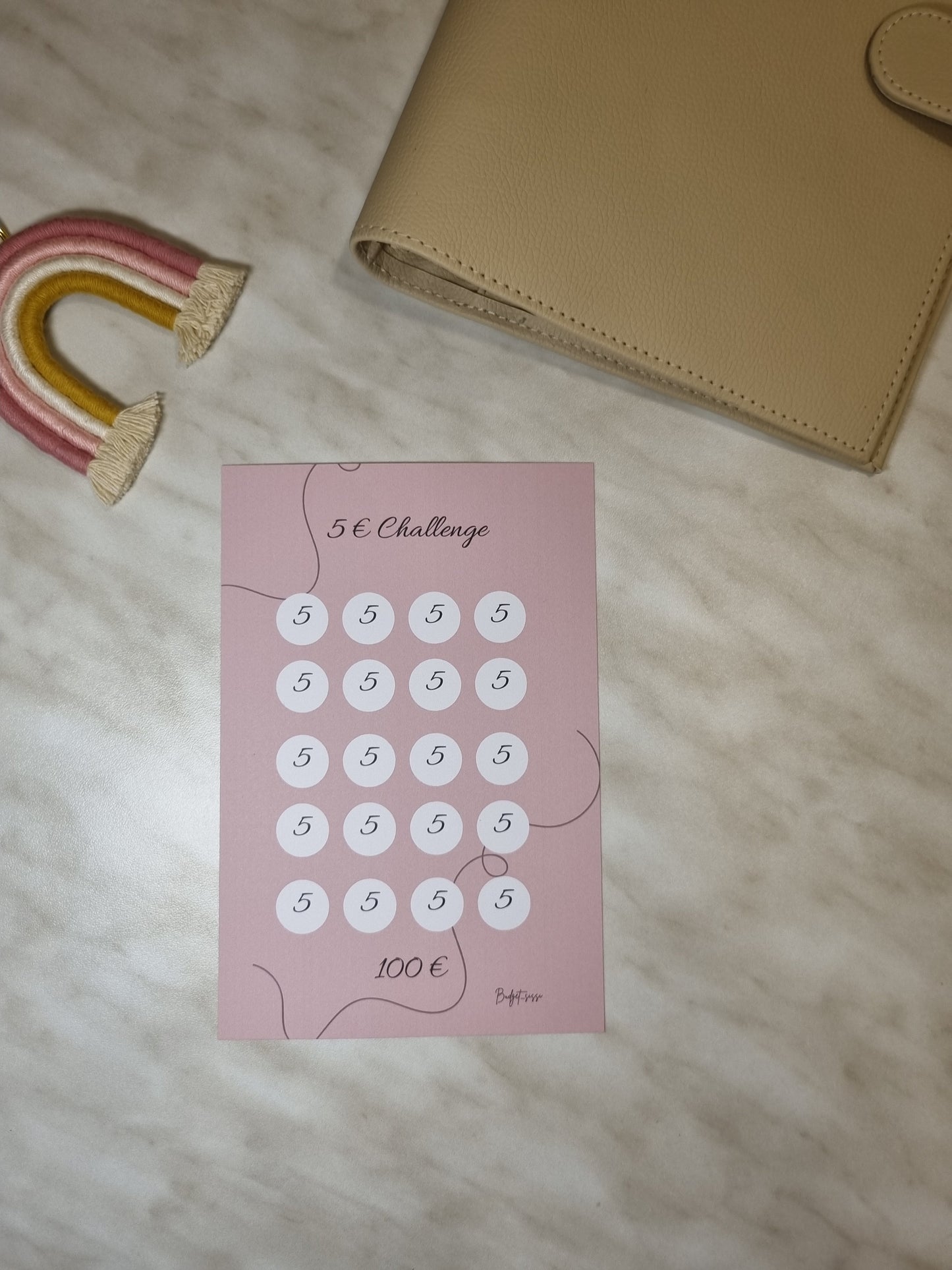 A5 Challenges/Herzenswunsch/Notgroschen/5Euro/10Euro/12Monate/Wohnträume