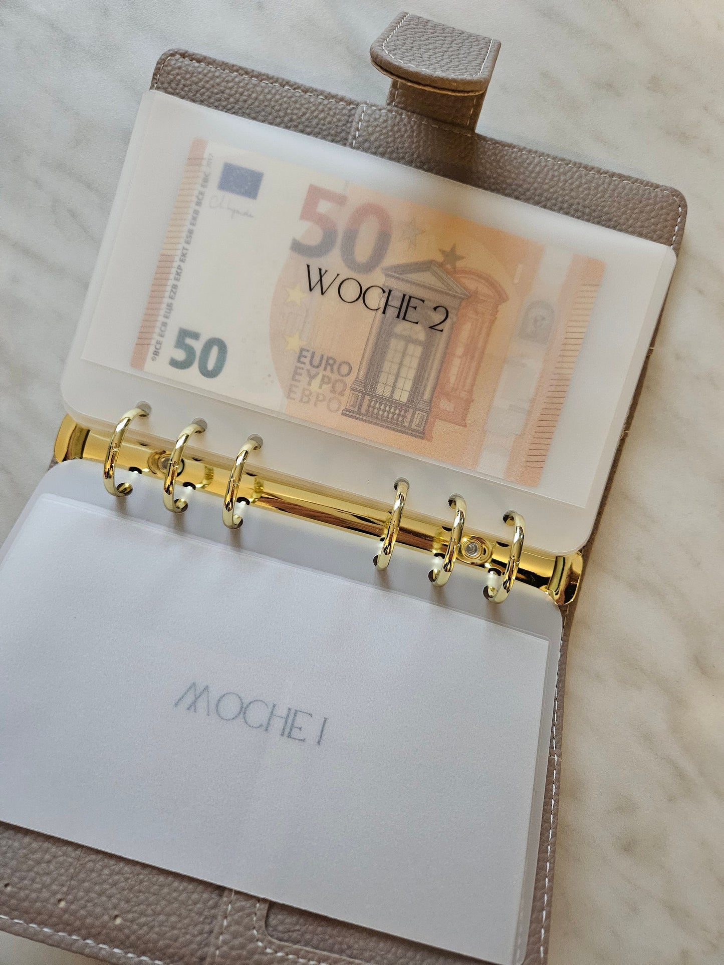 Wochenbudget/A6/Geldumschläge matt transparent