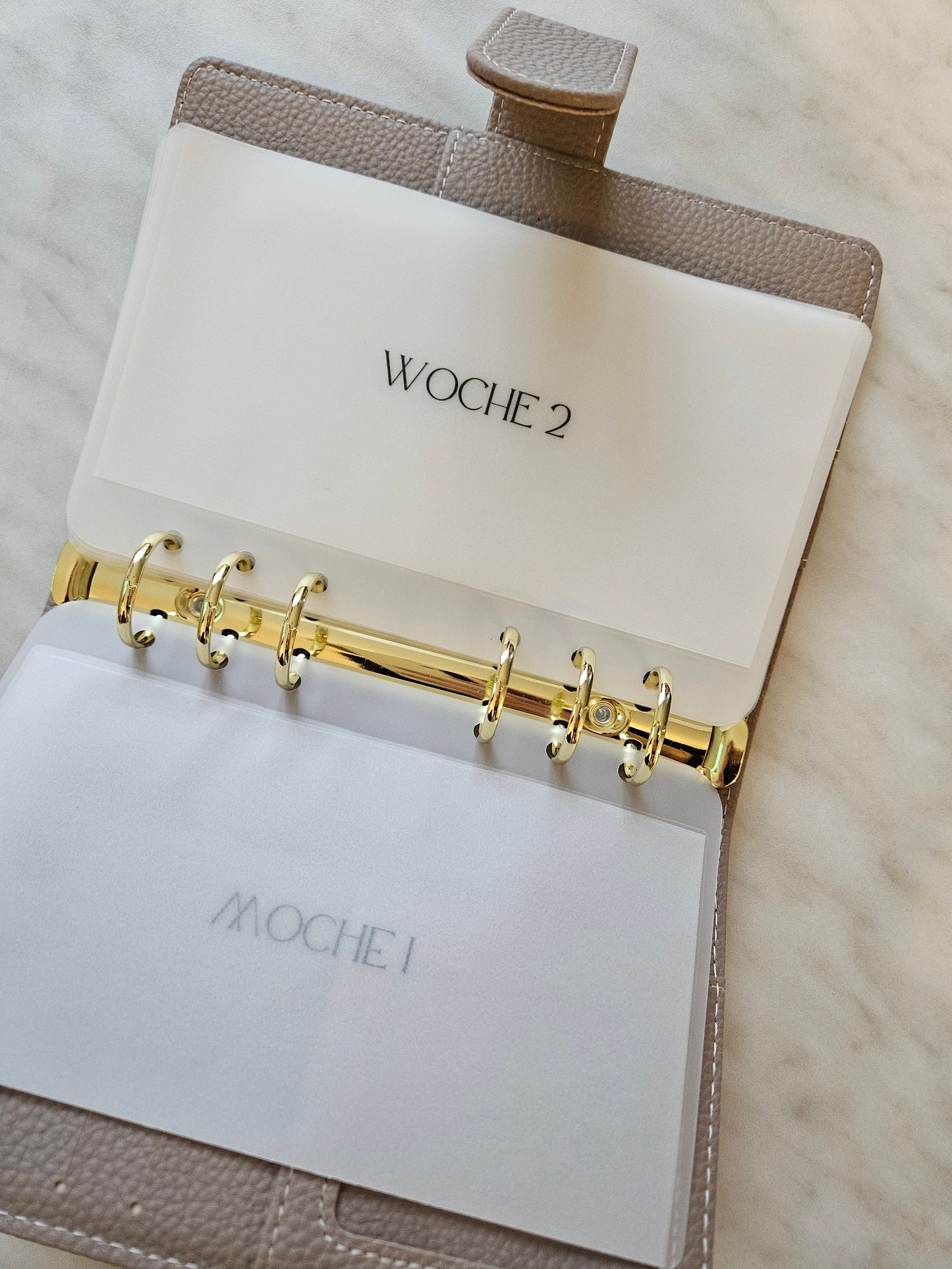 Wochenbudget/A6/Geldumschläge matt transparent